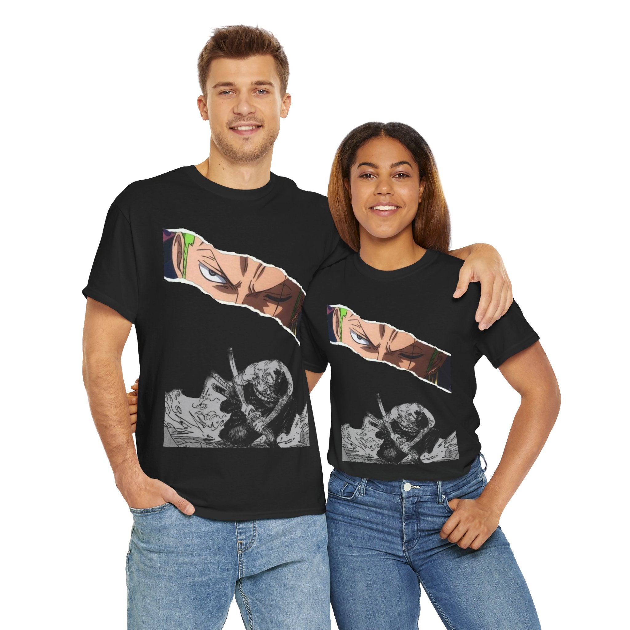 Anime Inspired Unisex Heavy Cotton Tee, Graphic Tee for Fans, Casual Wear, Gift for Gamers, Streetwear, Summer Style