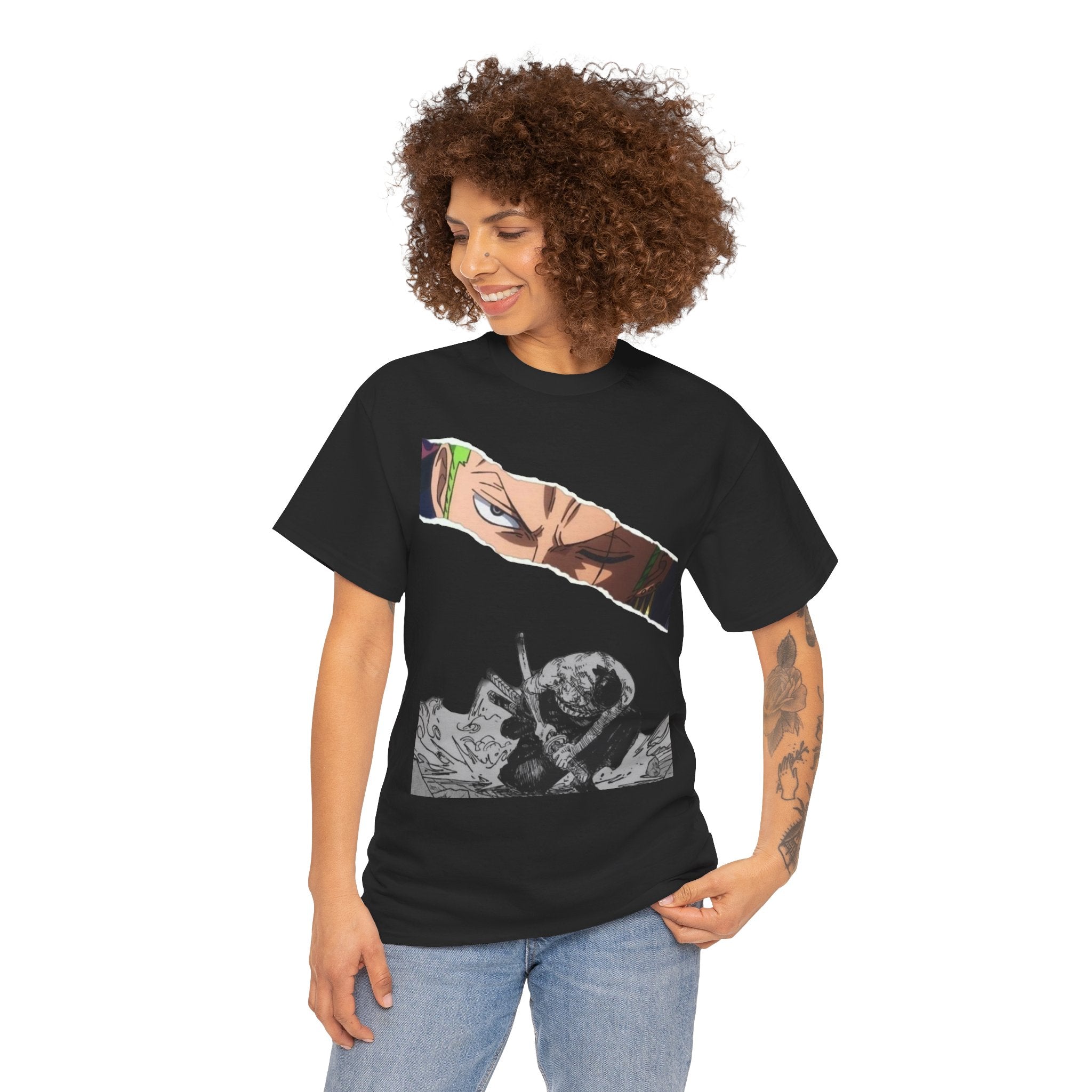 Anime Inspired Unisex Heavy Cotton Tee, Graphic Tee for Fans, Casual Wear, Gift for Gamers, Streetwear, Summer Style
