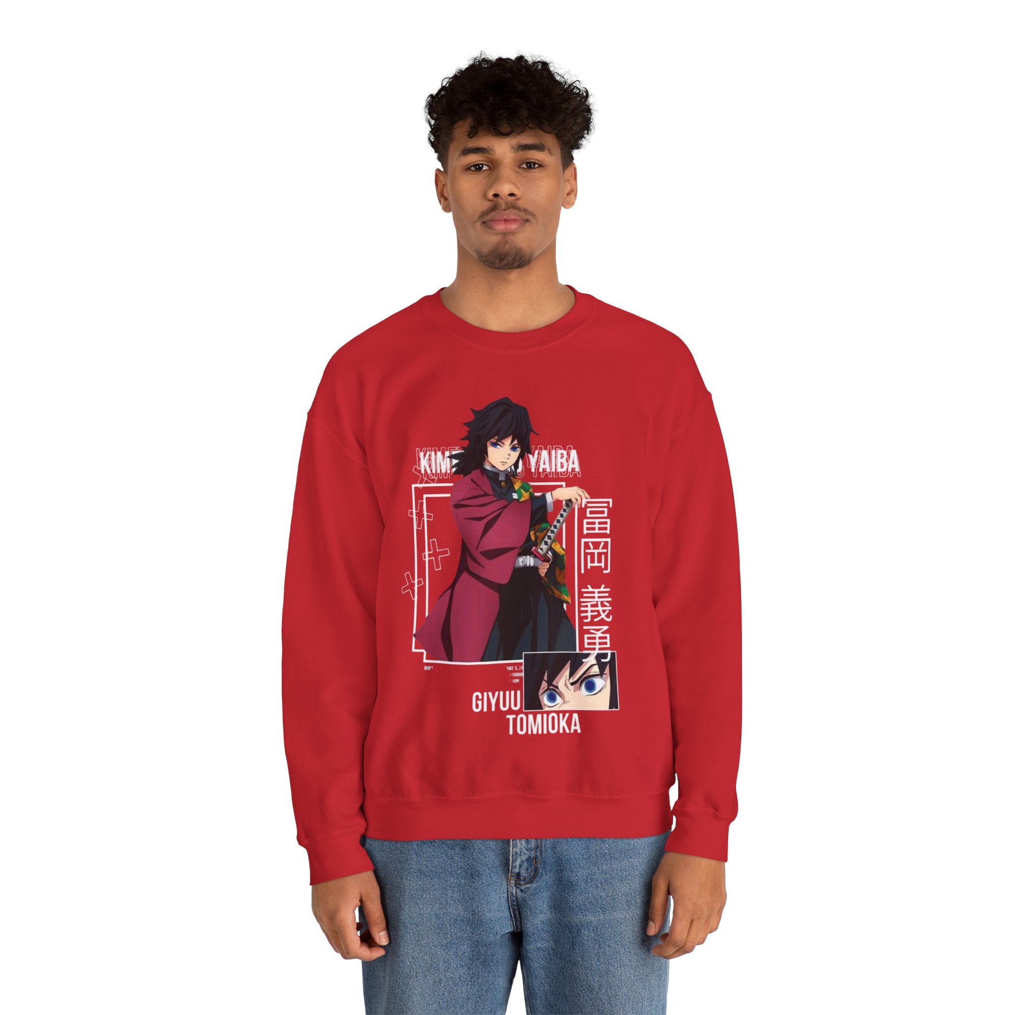 Anime-Inspired Crewneck Sweatshirt for Fans, Giyu Tomioka Design, Unisex Casual Wear for Cozy Days, Perfect Gift for Holidays, [...]
