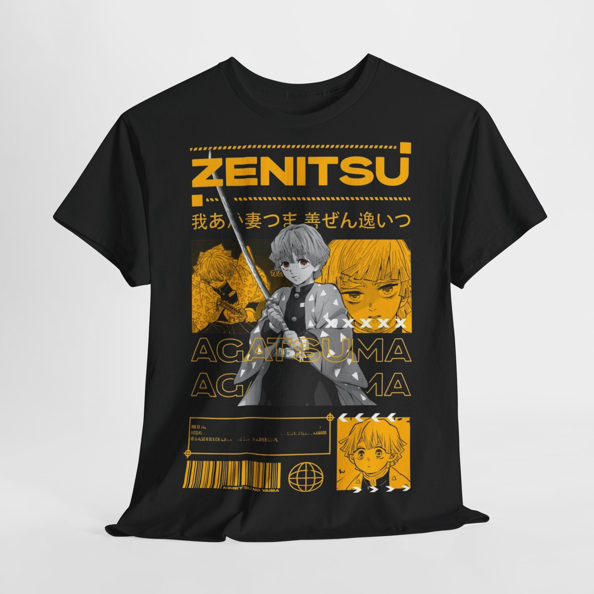 Anime-Inspired Unisex Heavy Cotton Tee, Casual Wear, Gift for Anime Lovers, Streetwear, Everyday Fashion