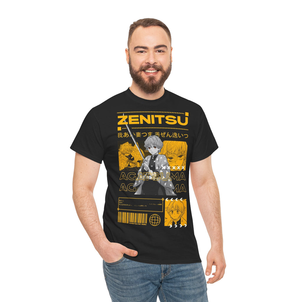 Anime-Inspired Unisex Heavy Cotton Tee, Casual Wear, Gift for Anime Lovers, Streetwear, Everyday Fashion