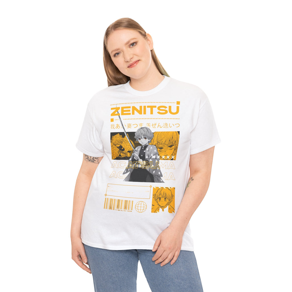 Anime-Inspired Unisex Heavy Cotton Tee, Casual Wear, Gift for Anime Lovers, Streetwear, Everyday Fashion