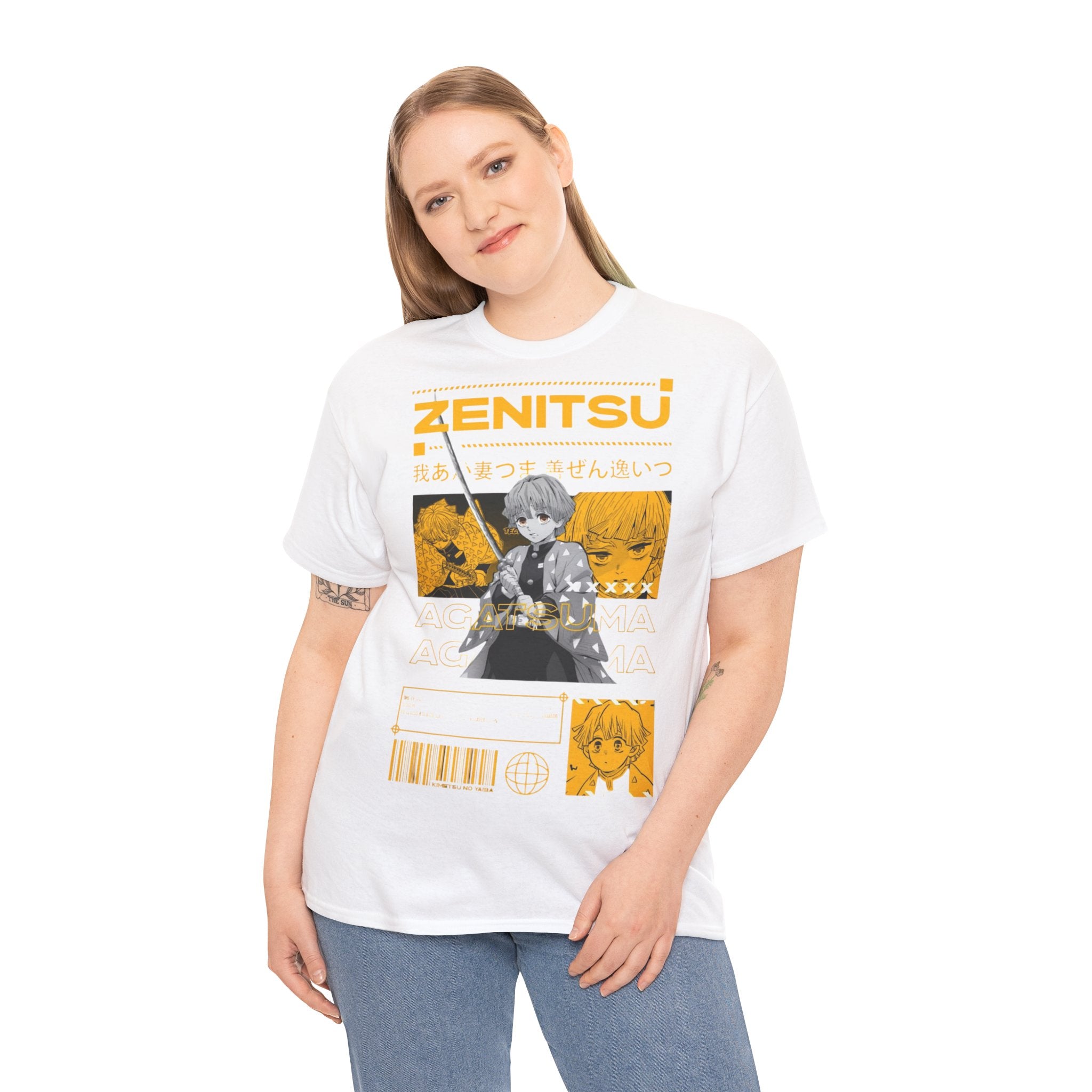 Anime-Inspired Unisex Heavy Cotton Tee, Casual Wear, Gift for Anime Lovers, Streetwear, Everyday Fashion