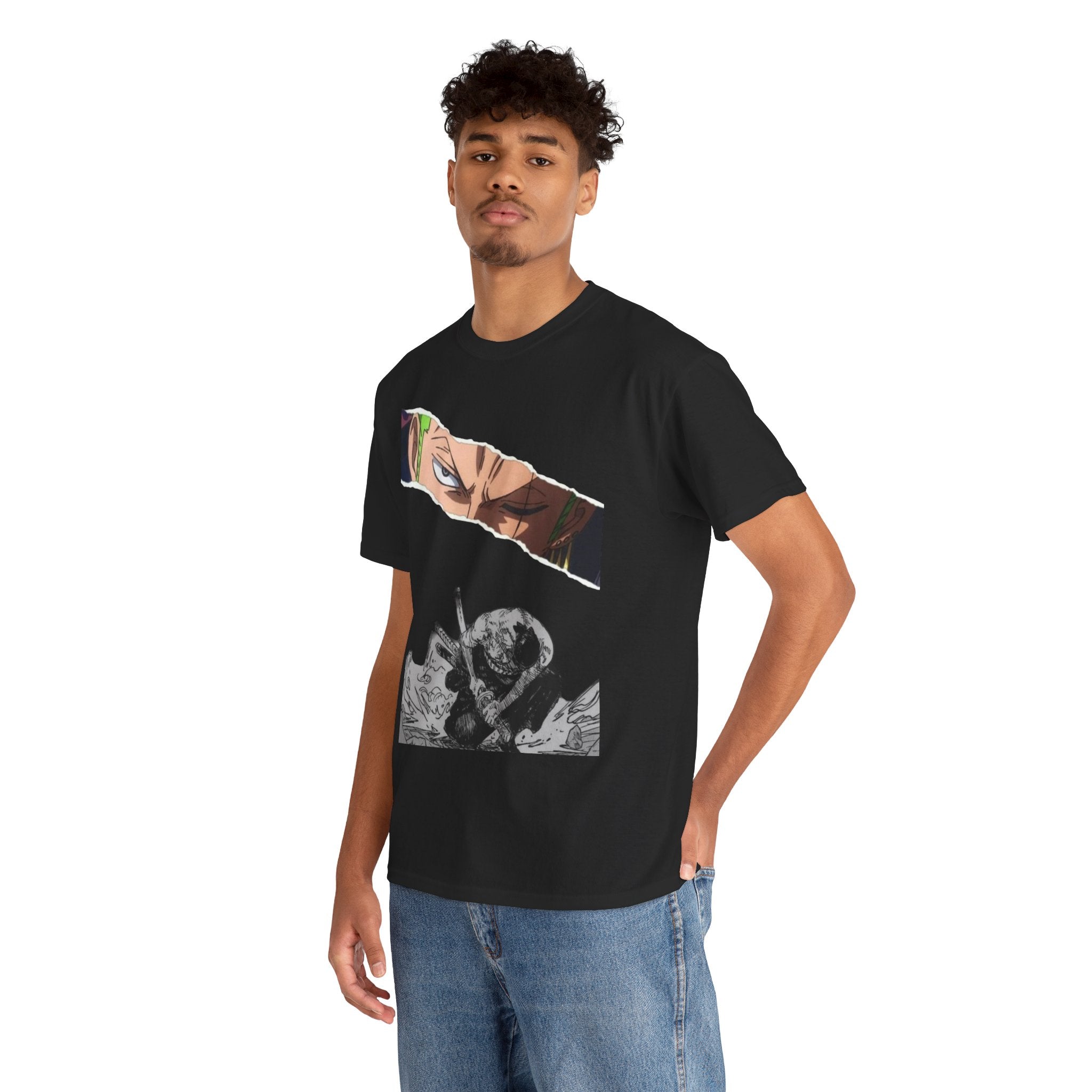 Anime Inspired Unisex Heavy Cotton Tee, Graphic Tee for Fans, Casual Wear, Gift for Gamers, Streetwear, Summer Style