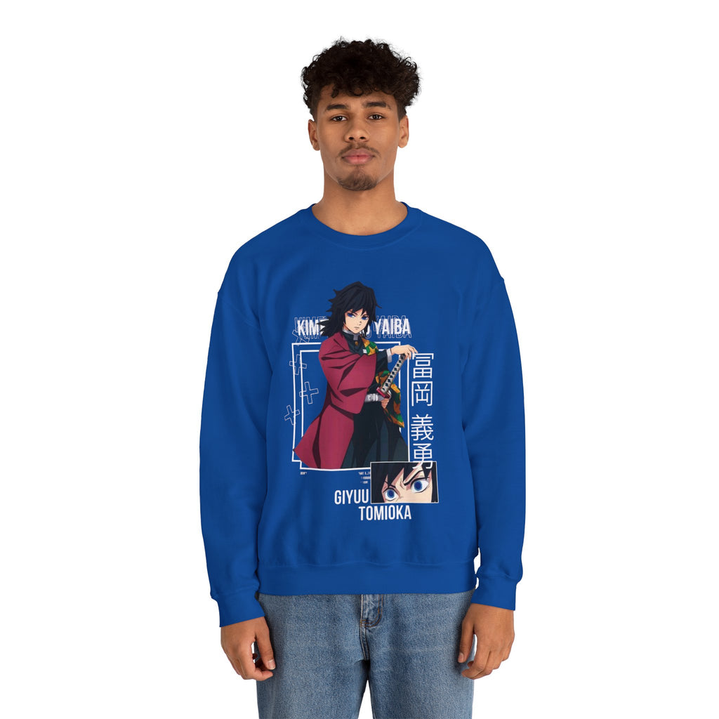 Anime-Inspired Crewneck Sweatshirt for Fans, Giyu Tomioka Design, Unisex Casual Wear for Cozy Days, Perfect Gift for Holidays, [...]